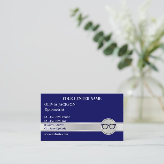 Optometrist Modern Eyewear Doctor Vision Care  名刺 (スタンド正面)