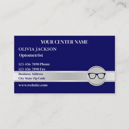 Optometrist Modern Eyewear Doctor Vision Care  名刺 (正面)
