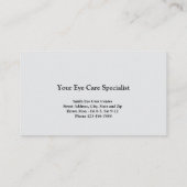 Optometrist Ophthalmologist Business Card 名刺 (裏面)