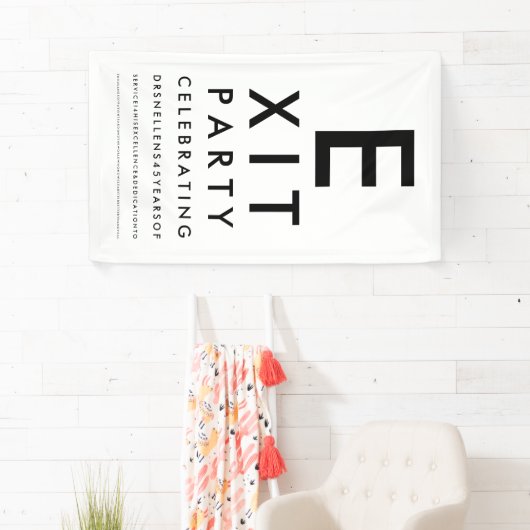 Optometrist Ophthalmologist Exit Retirement Party 横断幕 (インサイチュ)