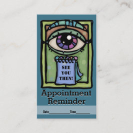 Optometrist.Ophthalmologists.Eyeの検査。アポイントメント 予約カード