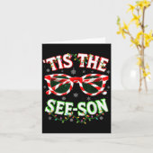 Optometrist Optician Christmas Tis The See-son Xma カード (黄色い花)