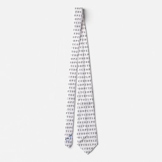 Optometrist Optician Eye Test Chart and Specs ネクタイ (裏面)