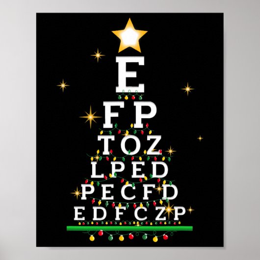 Optometrist Optometry Christmas Ophthalmologist Ey ポスター (正面)