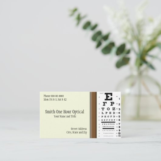 Optometrists名刺 名刺 (スタンド正面)