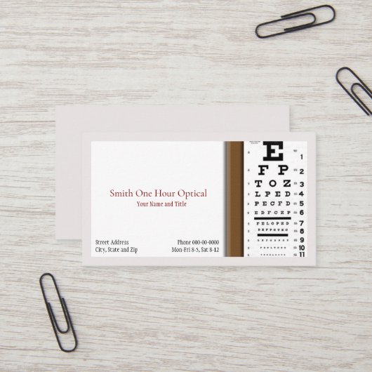 Optometrists Business Card 名刺 (正面/裏面インサイチュ)