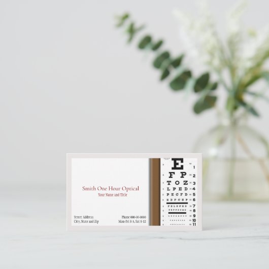 Optometrists Business Card 名刺 (スタンド正面)