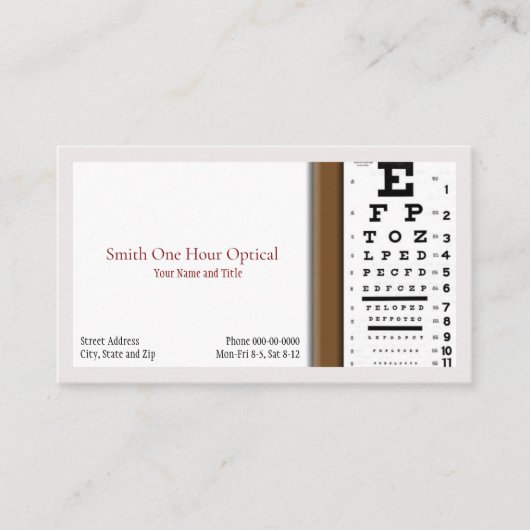 Optometrists Business Card 名刺 (正面)