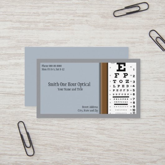 Optometrists Business Card 名刺 (正面/裏面インサイチュ)