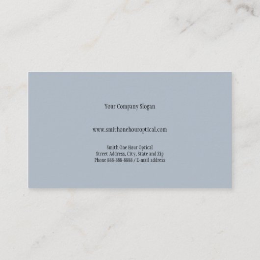 Optometrists Business Card 名刺 (裏面)