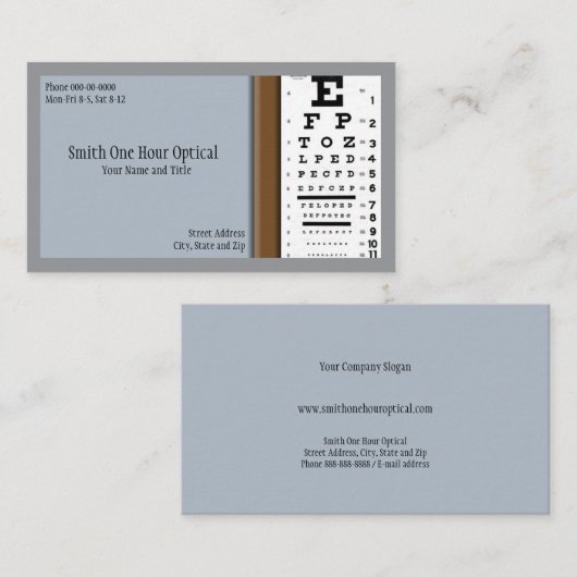 Optometrists Business Card 名刺 (正面/裏面)