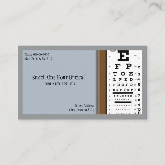 Optometrists Business Card 名刺 (正面)