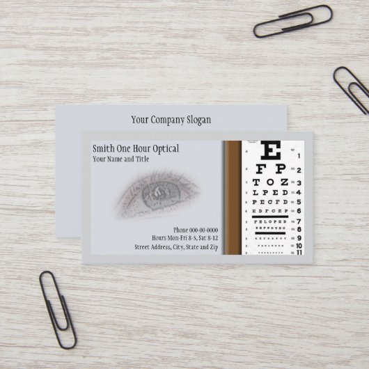 Optometrists Business Card 名刺 (正面/裏面インサイチュ)