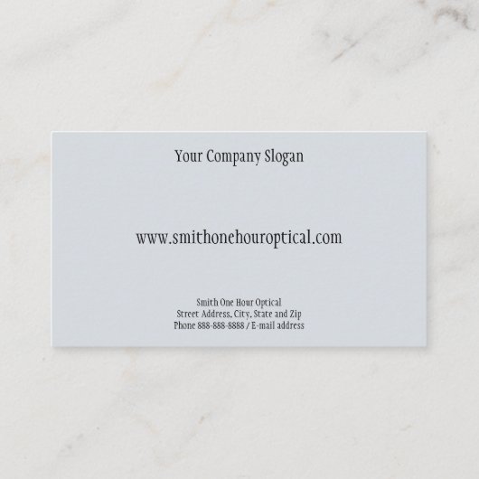 Optometrists Business Card 名刺 (裏面)