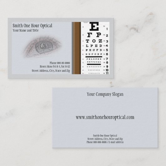 Optometrists Business Card 名刺 (正面/裏面)