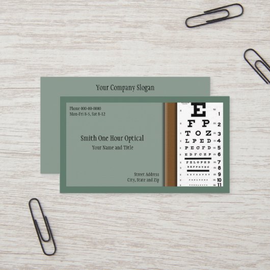 Optometrists Business Card 名刺 (正面/裏面インサイチュ)