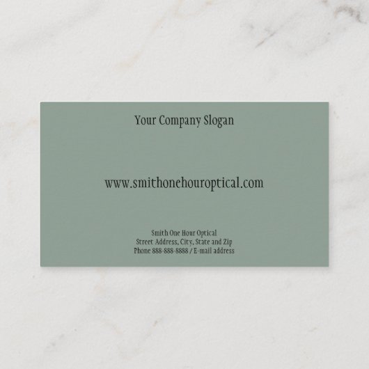 Optometrists Business Card 名刺 (裏面)