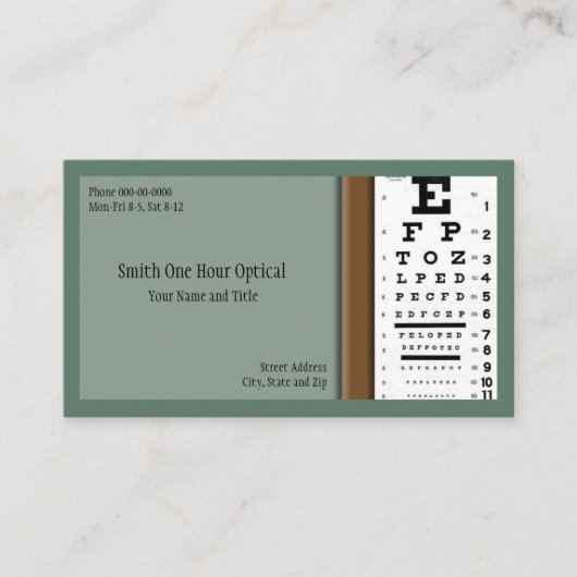 Optometrists Business Card 名刺 (正面)