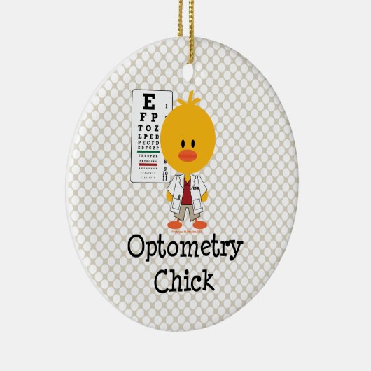 Optometryのひよこのオーナメント セラミックオーナメント (右)