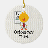 Optometryのひよこのオーナメント セラミックオーナメント (正面)