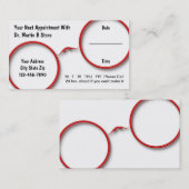 Optometryのアポイントメントカード 予約カード (正面/裏面)