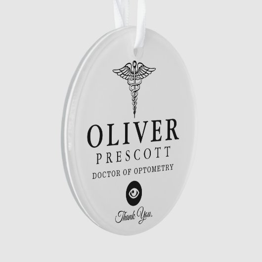 Optometryのプロフェッショナル|の仕事記念日のマーカー オーナメント (正面)