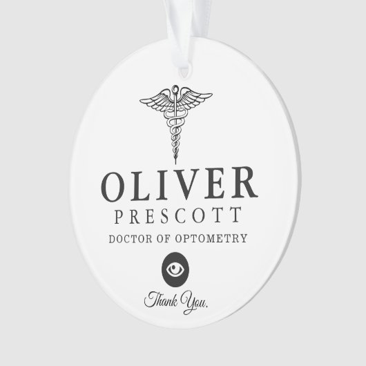 Optometryのプロフェッショナル|の仕事記念日のマーカー オーナメント (正面)