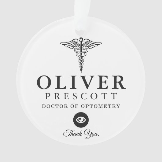 Optometryのプロフェッショナル|の仕事記念日のマーカー オーナメント (正面)