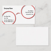 Optometryの接眼レンズフレームのデザイン 名刺 (正面/裏面)