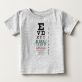 Optometryの視力検査表のイラストレーション ベビーTシャツ (正面)