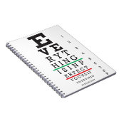 Optometryの視力検査表 ノートブック (右側)