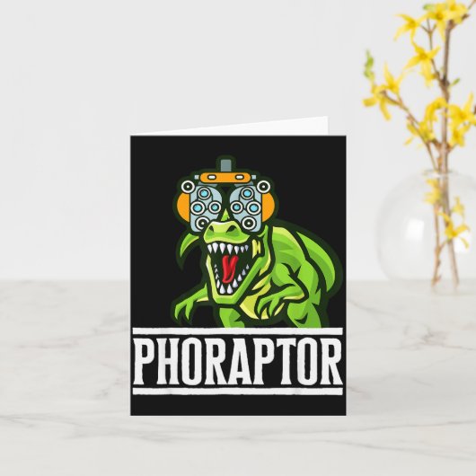 Optometry Machine Phoropter Funny Optometrist Phor カード (黄色い花)