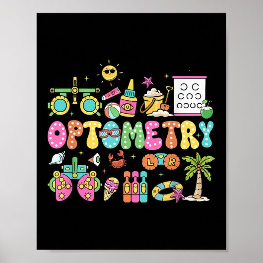 Optometry Summer Vibes Ophthalmology Tech Eye Doct ポスター (正面)