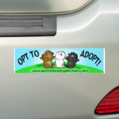 opttoadopt バンパーステッカー (車上)
