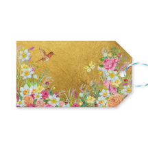 Opulence Gold Floral Hummingbird