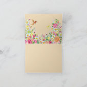 Opulence Gold Floral Hummingbird サンキューカード (内部)