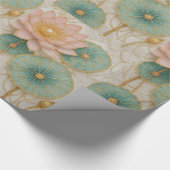 Opulence Pink & Green Floral Wrapping Paper ラッピングペーパー (角)