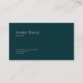 Opulent Dark Botanical Crimson White Peony Vintage 名刺 (裏面)