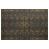Opulent Deco Grid Full Liquid Gold Black Monochrom ファブリック (ヤード)