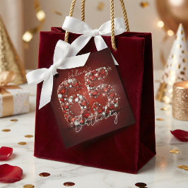 Opulent Elegant Ruby Red Gemstones 65th Birthday フェイバータグ