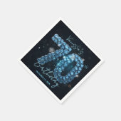Opulent Elegant Teal Blue Diamonds 70th Birthday スタンダードカクテルナプキン (角)
