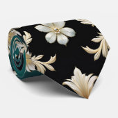 Opulent Essence - azul, verde, burdeos y gris ネクタイ (ロール)