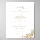 Opulent Gilded Garden Wedding Menu ポスター (正面)
