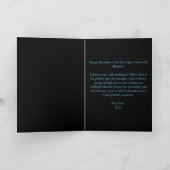 Opulent Glittering Sapphire Diamond 35th Birthday カード (内部)