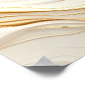 "Opulent Gold and Cream Marble Swirls" ポスター (角)