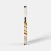 "Opulent Gold and Cream Marble Swirls" iPhoneケース (右側面)