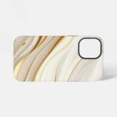 "Opulent Gold and Cream Marble Swirls" iPhoneケース (裏面横)