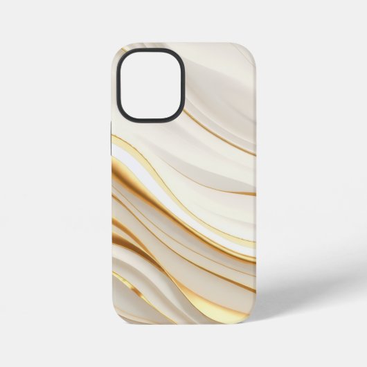 "Opulent Gold and Cream Marble Swirls" iPhoneケース (裏面)