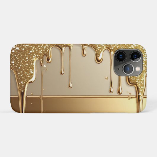 👑 Opulent Gold Dripping Sparkling Glitter ✨💛 Case-Mate iPhoneケース (裏面(横))
