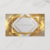 Opulent Metallic Gold Geometric Diamond Luxury 名刺 (正面)